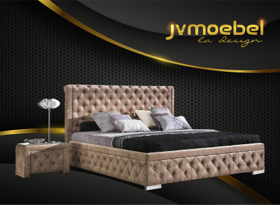Bett 2x Nachttisch 3 tlg. Schlafzimmer Set Design Möbel Modern Luxus Betten Neu
