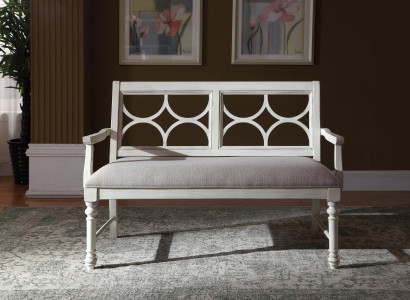 Hocker Bank Original Textil Echte Handarbeit Massiv Holz Bänke Möbel Sitzbänke