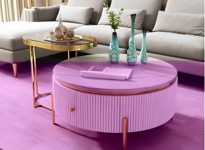 Runder Tisch Oval Set 2x Couchtisch Kaffeetisch Beistelltisch Design Wohnzimmer