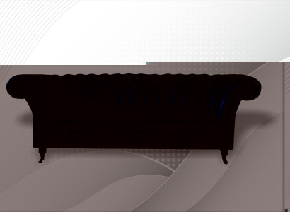 Wohnzimmer Möbel Stoff Textil Dreisitzer Sofa Couch Polster Schwarz Chesterfield