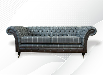 Chesterfield Grau Wohnzimmer Modern Design Couchen Sofa Neu Kreative Möbel Stoff