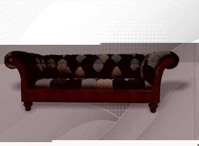 Chesterfield Mehrfarbig Dreisitzer Design Couchen Polster Sofa Sofas Neu Textil