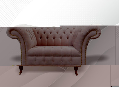Chesterfield Sessel Rosa Textil Stoff Kreative Möbel Neu Wohnzimmer Modern