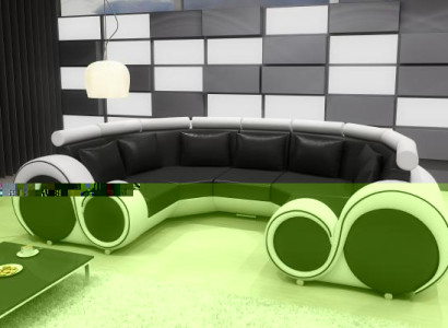 XXL Wohnlandschaft Design Polster Garnitur Ecksofa mit USB Big Sofa Neu Couch