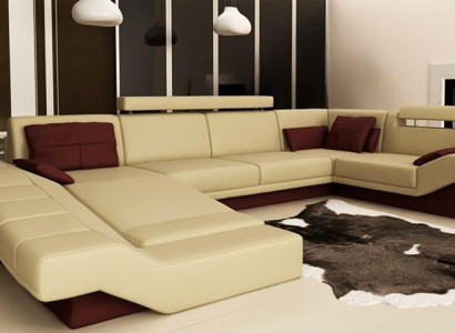 Wohnlandschaft Designer Sofa Couch Big Polster Leder Sofas mit USB Eck Sitz Neu