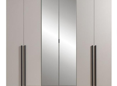 Moderner Kleiderschrank Loft Stil Schrank Schlafzimmer Schränke Beige 237cm