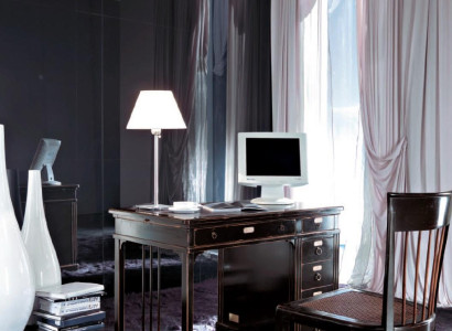 Italienische Möbel Stuhl Set Büro 2tlg Tisch Schreibtisch Sekretär Schreibtische