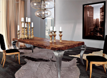 Esszimmer Design Stuhl mit geschnitzten Muster Lehnstuhl Möbel Echtholz Stühle