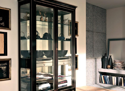 Vitrine Wohnzimmer Möbel Massive Holz Vitrinen Glas Schrank Echtholz Anrichte