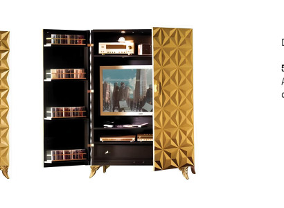 Wohnwand tv Schrankwand Holz Echtholz rtv Fernseh Schrank Anbauwand Italien Neu