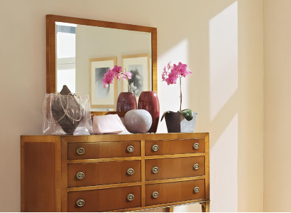 Luxus Set 2tlg. Kommode Spiegel Gruppe Holz Konsole Kommoden Schrank Klassisch