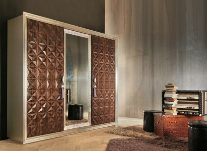 Kommode mit 2 Schubladen Sideboard Hochglanz Schrank Anrichte in Braun Neu