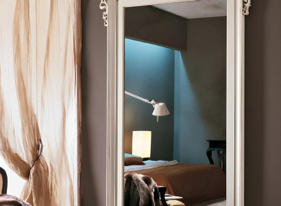 Klassischer Designer Echten Holz Rahmen Wandspiegel 112x210 Spiegel - Model 255