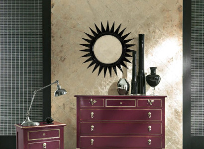 Nachttisch mit 3 Schublade Holzschrank Möbel Design Bizzotto Italienisch Neu