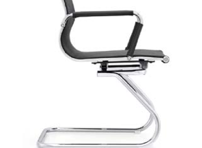 Moderner Edelstahlstuhl in Schwarz für Esszimmer und Küche