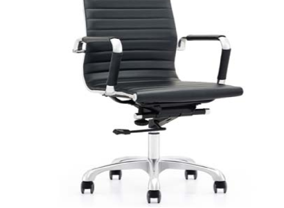 Kunstleder Sessel in Schwarz mit Edelstahlrahmen modern