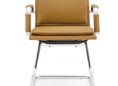 Moderner Kunstlederstuhl in Schwarz mit Edelstahlrahmen