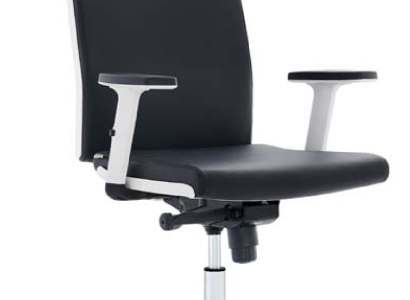 Leder-Sessel in Schwarz modern eleganter Stil