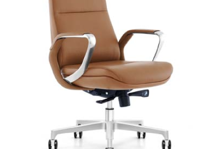 Leder-Sessel in Schwarz mit Edelstahlrahmen, modernes Design