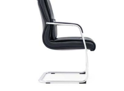 Kunstlederstuhl in Schwarz modern eleganter Sitzkomfort