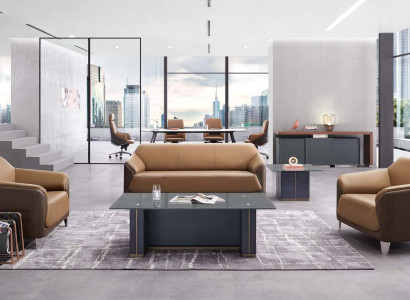 Kunstleder Sofa-Set in Schwarz modern, komfortabel und stilvoll