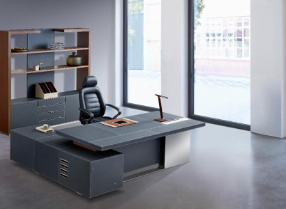 Moderner Aktenschrank aus MDF und Edelstahl in eleganter Farbgebung