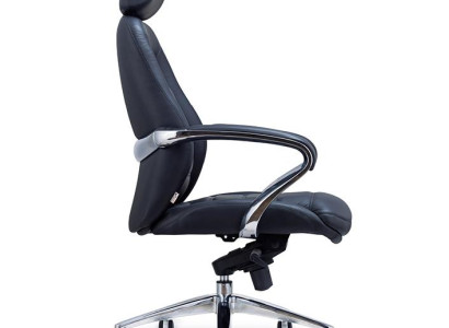 Kunstleder Sessel in Schwarz modern elegant