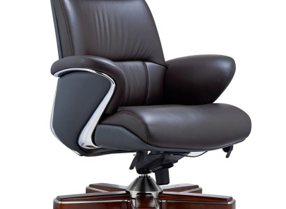 Leder Sessel modern in Schwarz