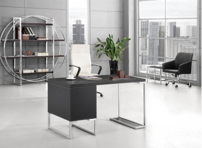 Moderner MDF-Edelstahl Regal in Holzoptik