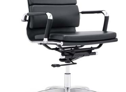 Kunstleder Sessel in Schwarz modern eleganter Sitzkomfort