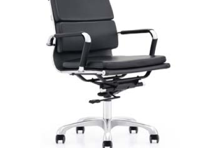 Kunstleder Chesterfield-Sessel in Schwarz modern eleganter Stil