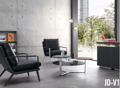 Kunstleder Sessel in Grau modern, komfortabel und stilvoll