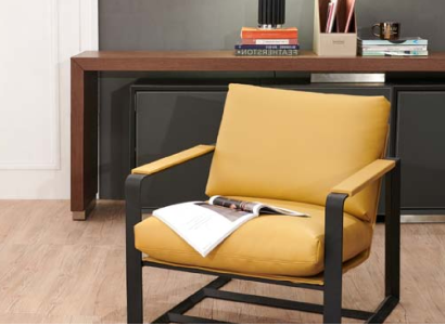 Kunstleder-Sessel in Schwarz modern eleganter Stil