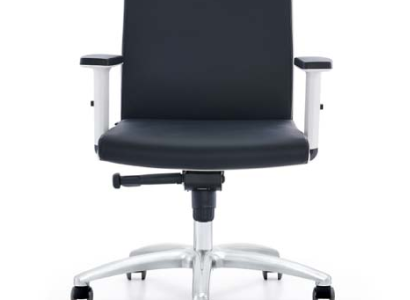 Kunstleder Sessel in Schwarz modern eleganter Stil
