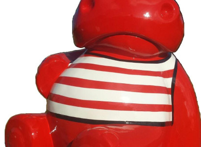 Dinosaurier Figur aus Beton in natürlichem Farbton robustes Design