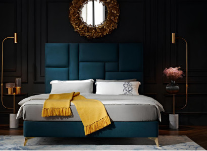 Bett 2x Nachttisch 3 tlg. Schlafzimmer Set Design Luxus Gruppe Garnitur Möbel