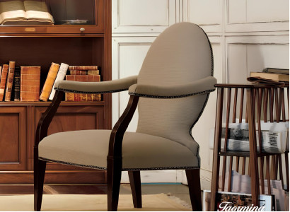 Wohnzimmer Lehn Stühle Luxus Sessel Stuhl Holz Braun Italienische Möbel Polster