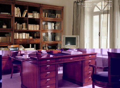 Schreibtisch Tisch Italienische Einrichtung Möbel Massiv Holz Büro Sekretär Neu