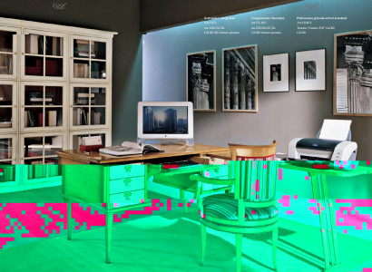 Büro Set Holztisch Stuhl Schreibtisch Regal Schränke 2tlg. Italienische Möbel