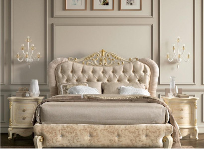 Luxus Chesterfield Bett Betten Polsterbett Doppel Italienisches Schlafzimmer Neu