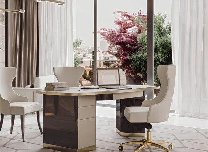 Computertisch Drehbarer Sessel Büromöbel Sessel Möbel Naturholzmöbel Bizzotto