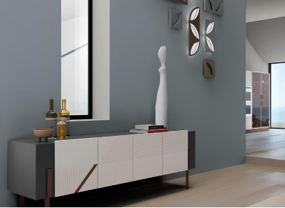 Sideboard Italienische Möbel Wohnzimmer Massivholz Schrank Luxus Design Neu