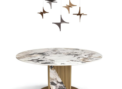 Esszimmer Tische Runde Möbel Esstisch Luxus Rund Tisch Edelstahl Italien Neu