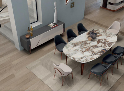 Esstisch 8 Stühle Sideboard Esszimmer Italienische Möbel Bizzotto Set 10 tlg.