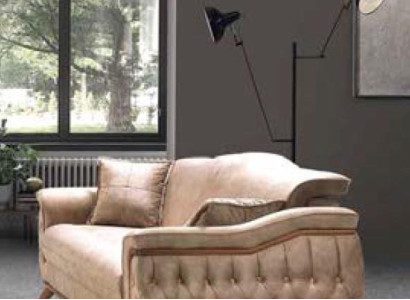 Sofa 3 Sitzer Couch Holz möbel Dreisitzer Couchen Sofas Chesterfield Italien neu