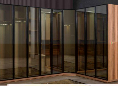 Begehbarer Schrank Elemente Glasschrank Durchsichtige Türen Schränke Loft Design