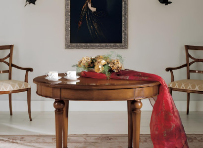 Ovale Esszimmer Tische Möbel Esstisch Luxus Rund Tisch Massiv Holz Italien Neu