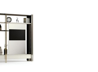 Wohnwand tv Schrankwand Holz Echtholz rtv Fernseh Schrank Anbauwand Italien Neu