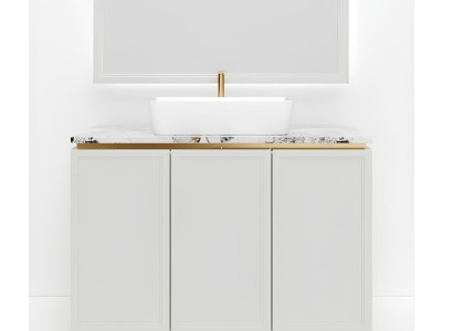 Klassisches weißes Waschbecken Italienisches Badezimmer Waschbecken Klassisch