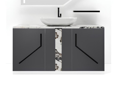 Grau Badezimmer Waschbecken Armaturen Badezimmer Möbel Italien Stil Badezimmer